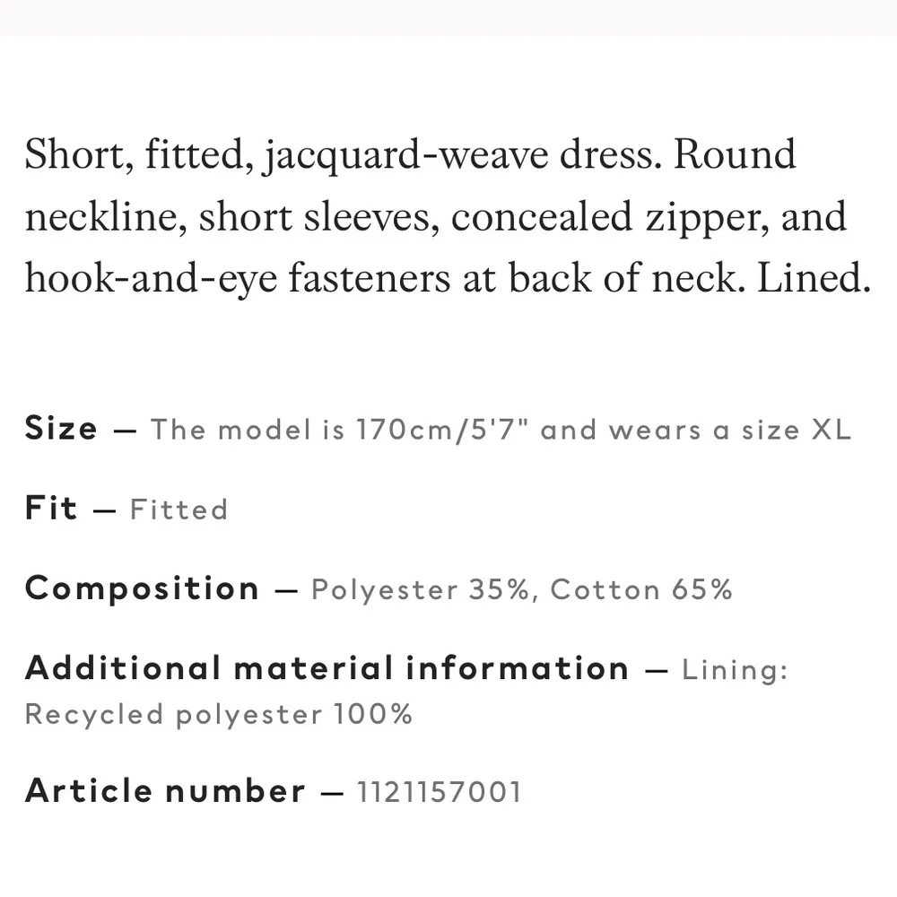 H&M jacquard weave dress 💗 - Picture 6 of 6